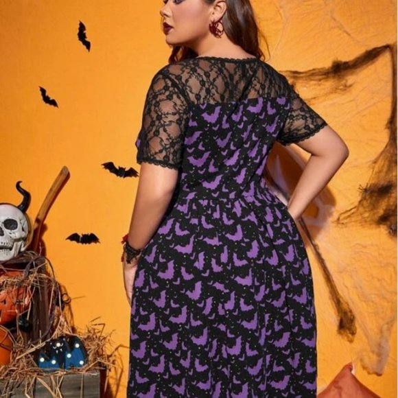 SHEIN | Dresses | Eek Bat Print Dress 